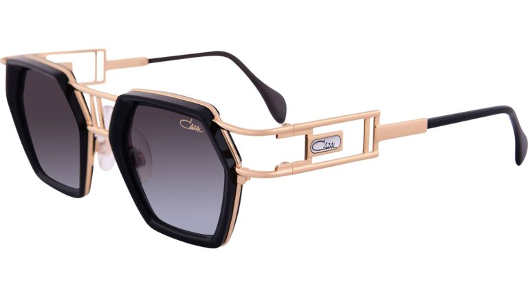 Monture Cazal Legends 677 noire avec design audacieux en gros plan