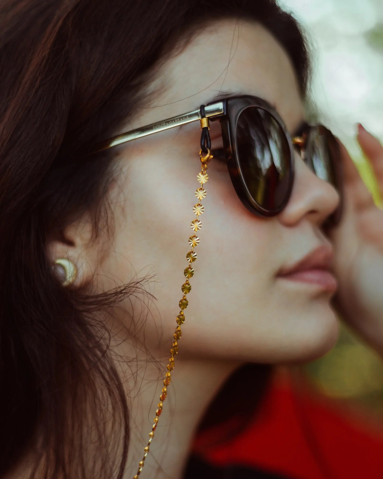 Chaîne à lunettes tendance perles
