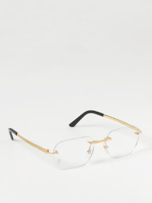 Lunettes de vue Cartier dorées pour homme, alliant luxe et élégance masculine intemporelle