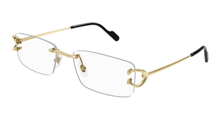Lunettes de vue Cartier Piccadilly CT0344O-001 pour homme, un design raffiné et élégant