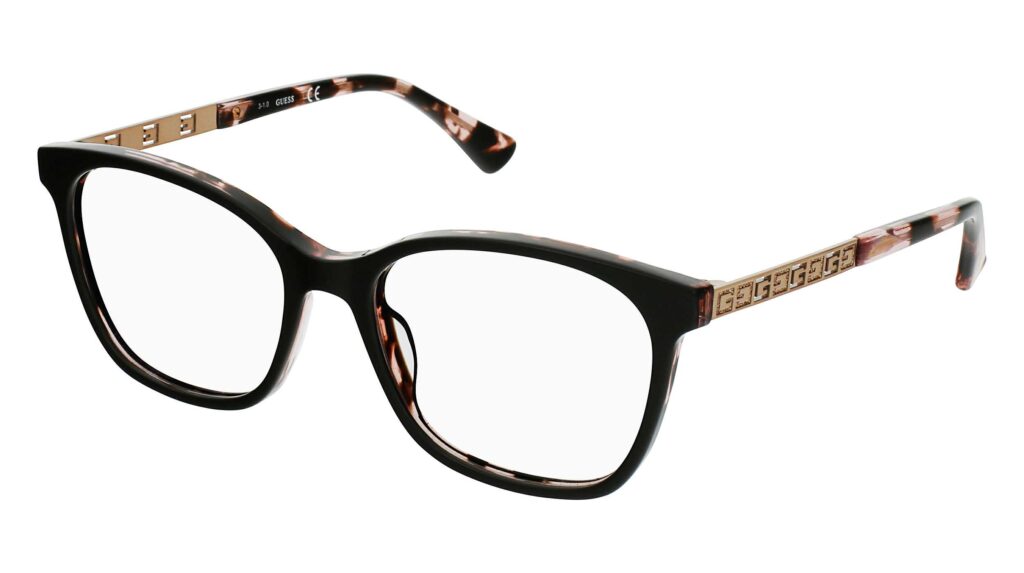 Lunettes de vue Guess modèle GU2743 pour femme au design élégant noir et écaille rose